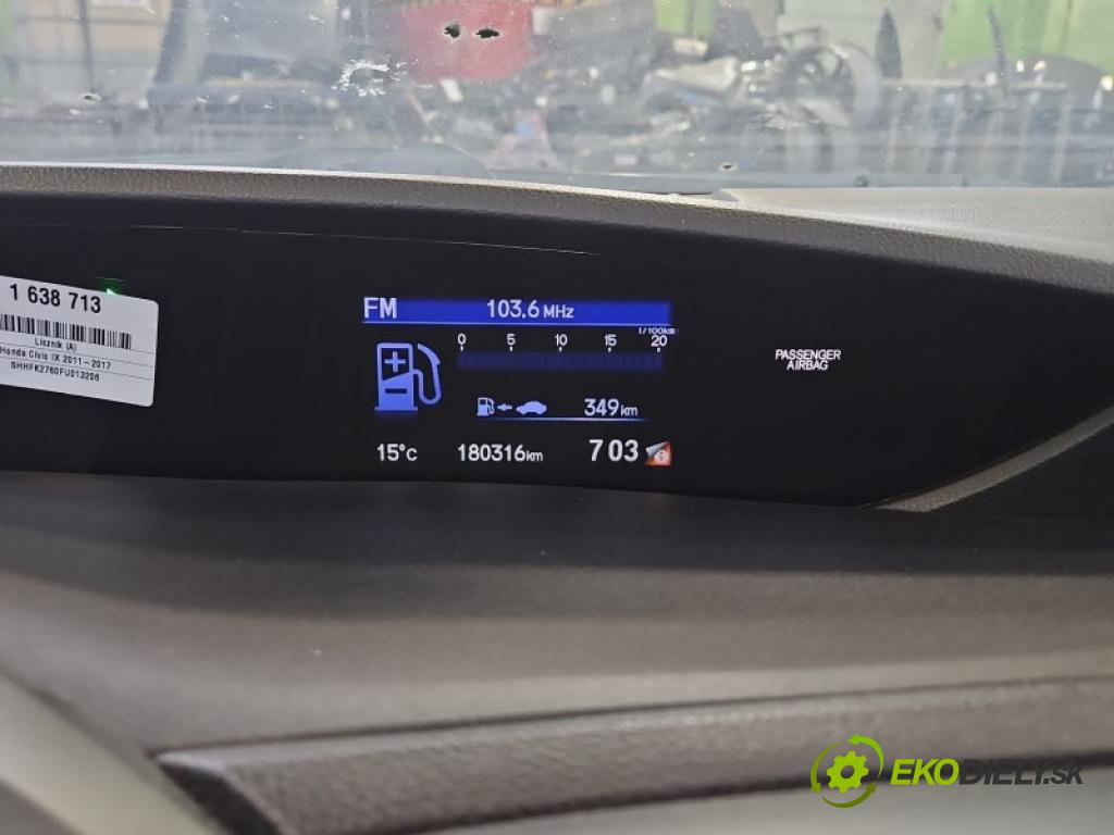 Honda Civic IX 2011-2017 1.8 16V 141 HP manual 104 kW 1798 cm3 5- Zobrazit: 78260-TV0-G722-M1 (Prístrojová doska)