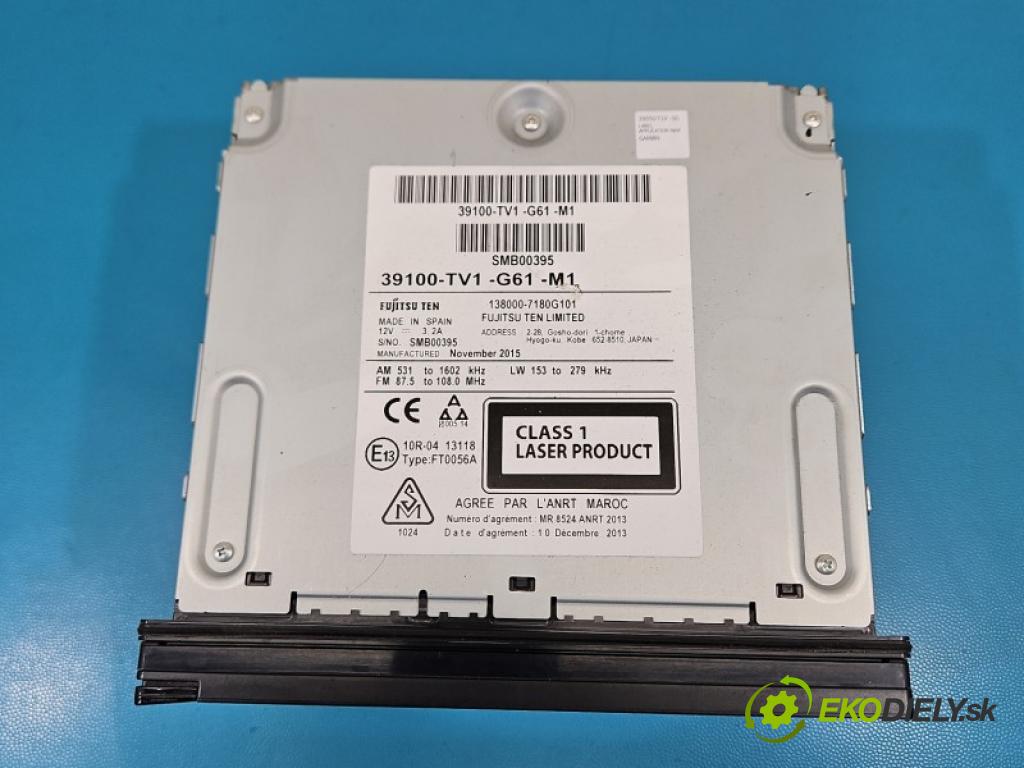 Honda Civic IX 2011-2017 1.8 16V 141 hp manual 104 kW 1798 cm3 5- Radio továrna: 39100TV1G61M1