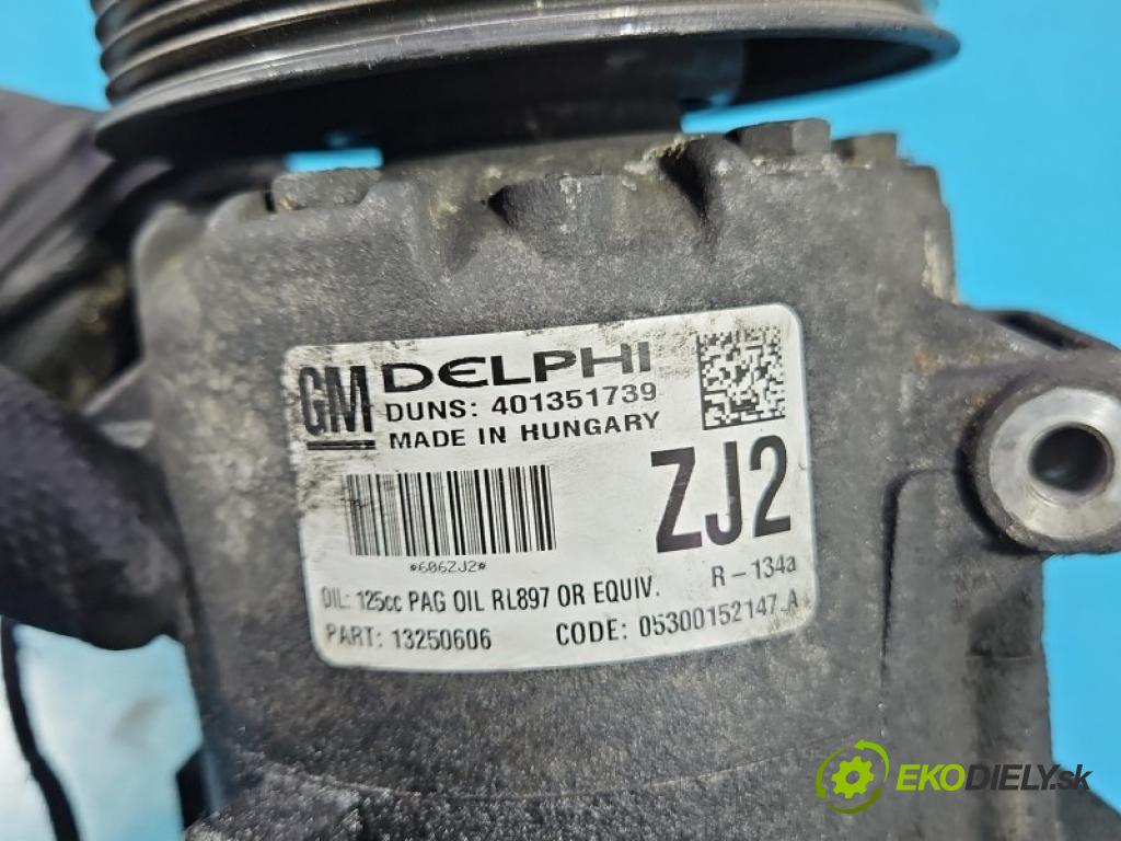 Opel Astra IV 2009-2015 1.3 cdti 95 HP manual 70 kW 1248 cm3 5- Kompresor: klimatizácie 13250606 (Kompresor klimatizácie)