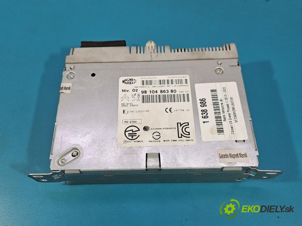 Citroen C4 Grand Picasso II 2013-2022 1.6 hdi 120 hp manual 88 kW 1560 cm3 5- Radio továrna: 9810486380