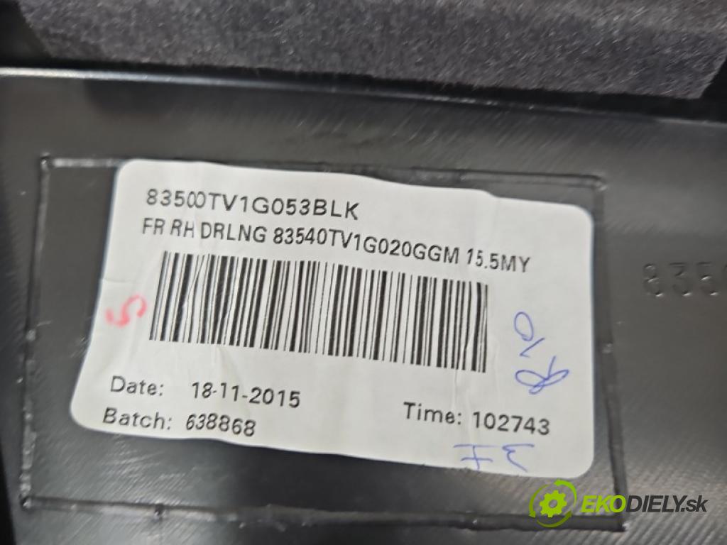 Honda Civic IX 2011-2017 1.8 16V 141 HP manual 104 kW 1798 cm3 5- Čalounictví: dvere predné pravé