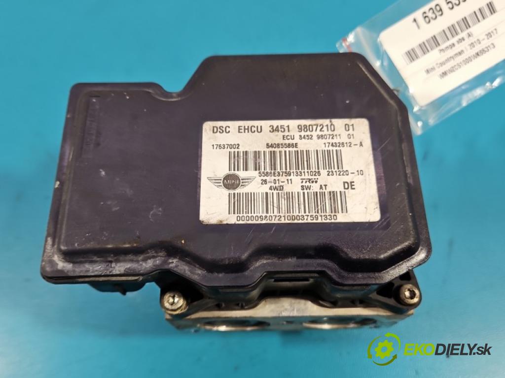 Mini Countryman I 2010-2017 1.6 T 184hp automatic 135 kW 1598 cm3 5- čerpadlo abs 9807210 (Pumpa ABS)