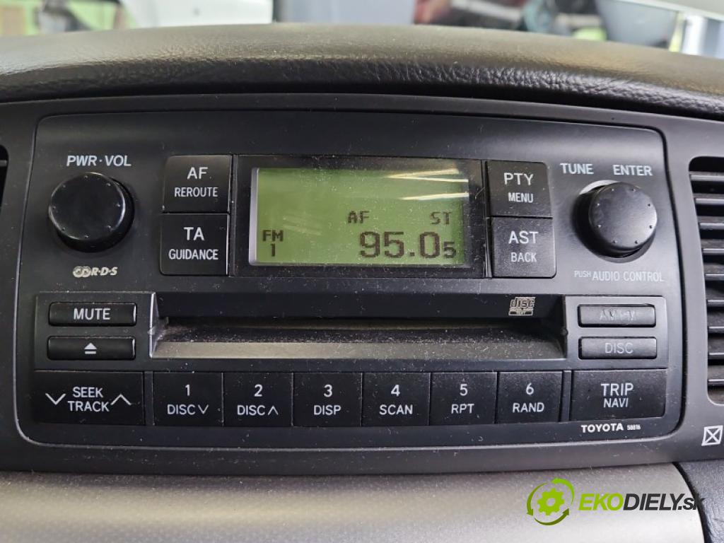 Toyota Corolla E12 2001-2009 1.4 D4D 90 hp manual 66 kW 1364 cm3 5- Radio továrna: 86120-12880