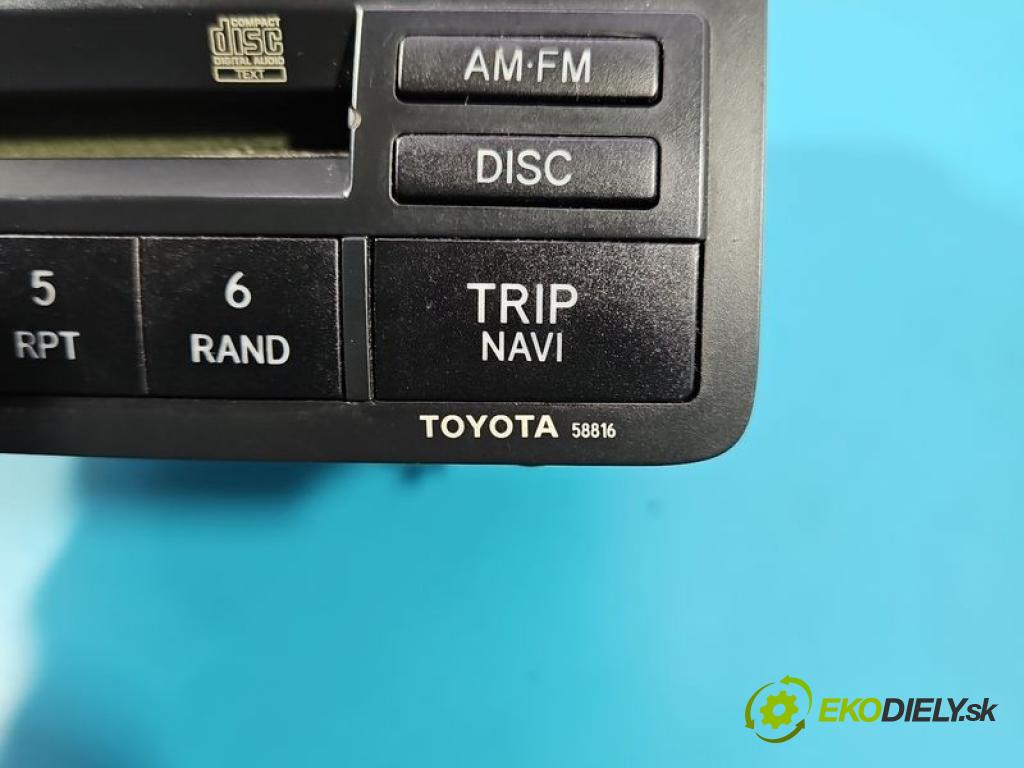 Toyota Corolla E12 2001-2009 1.4 D4D 90 hp manual 66 kW 1364 cm3 5- Radio továrna: 86120-12880