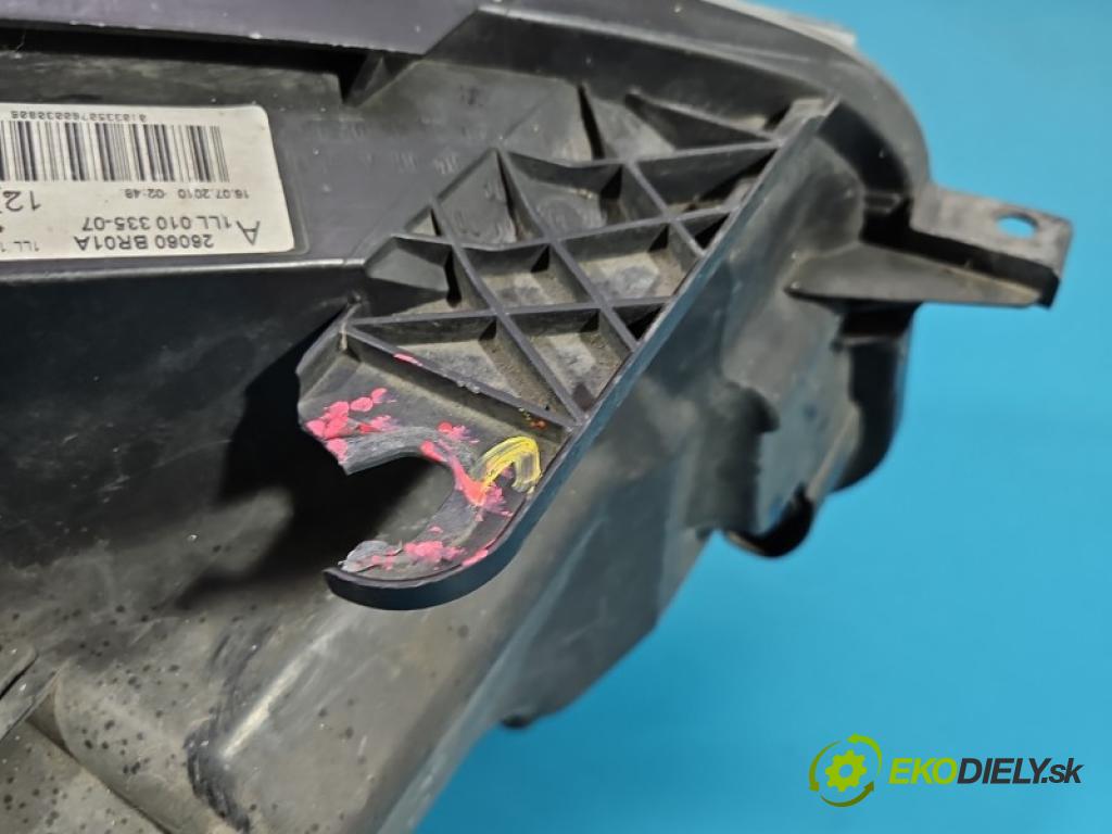 Nissan Qashqai I J10 2006-2013 2.0 16v 141 HP manual 104 kW 1997 cm3 5- Reflektor: ľavý 26060BR01A (Kľučka dverí ostatné)