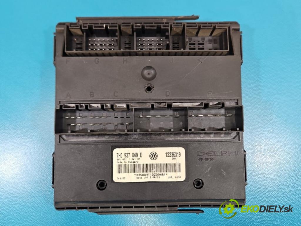 Vw Transporter T5 2003-2015 1.9 tdi 105 hp manual 77 kW 1896 cm3 5- řídící jednotka komfortu 7H0937049E
