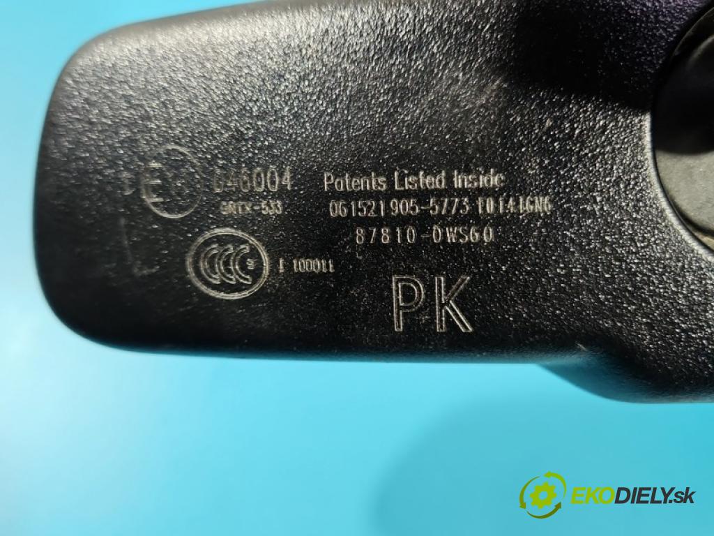 Toyota C-HR I 2016-2023 1.8 16V 98 HP automatic 72 kW 1798 cm3 5- zrkadlo uvnitř: 87810-0WS60 (Spätné zrkadlo vnútorné)