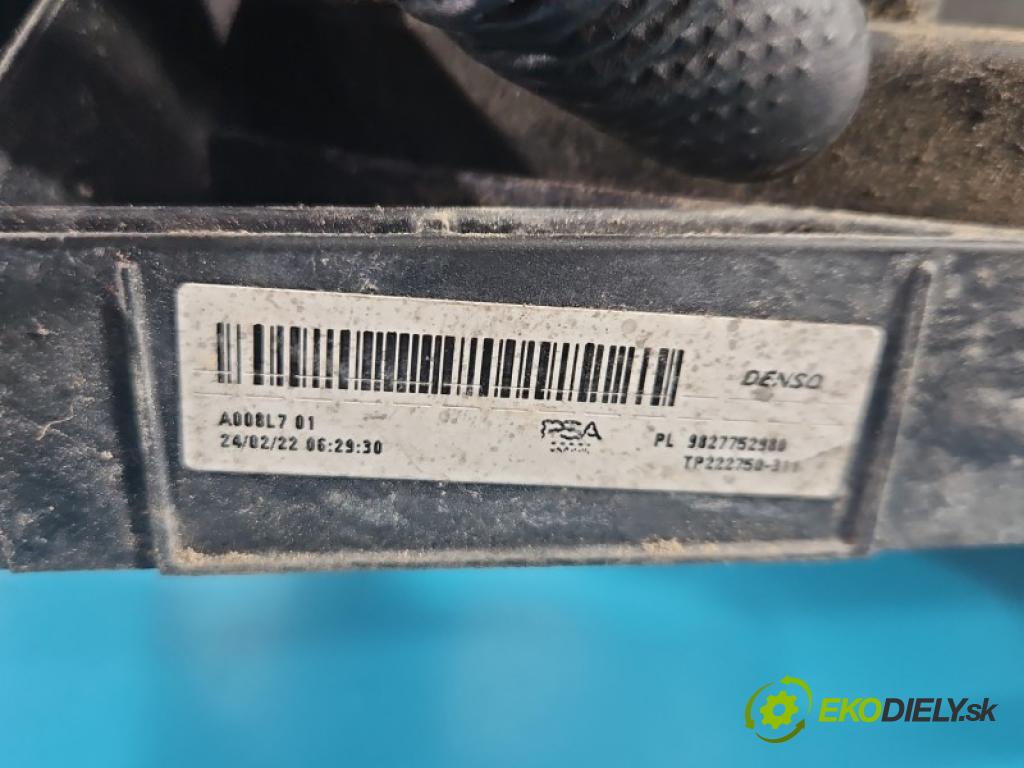 Opel Mokka B 2020- 1.5 cdti 110 hp manual 81 kW 1499 cm3 5- ventilátor chladič 9827752980