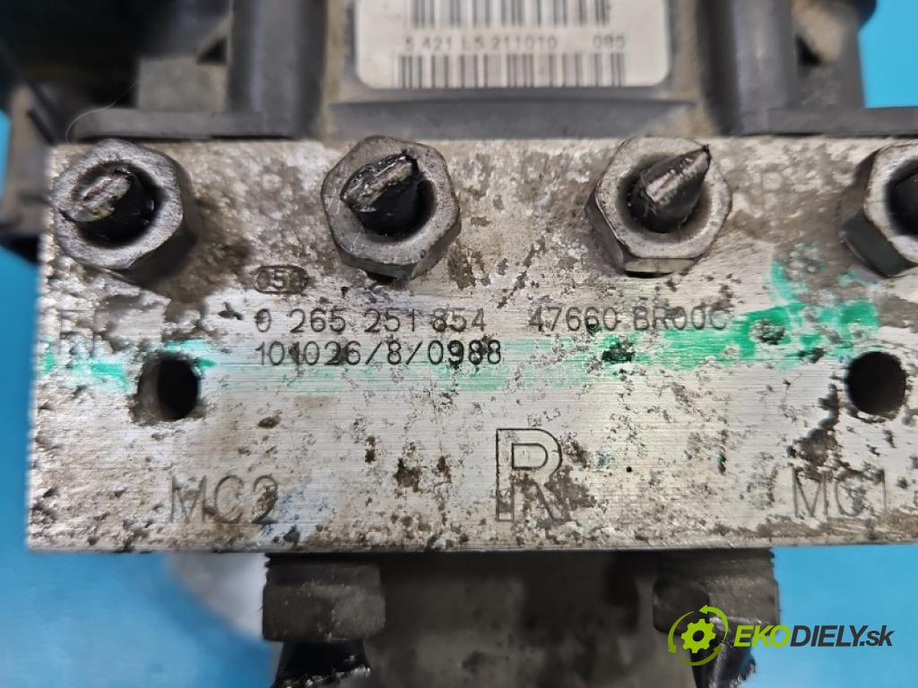 Nissan Qashqai I J10 2006-2013 2.0 16v 141 HP manual 104 kW 1997 cm3 5- čerpadlo abs 0265951743 (Pumpa ABS)