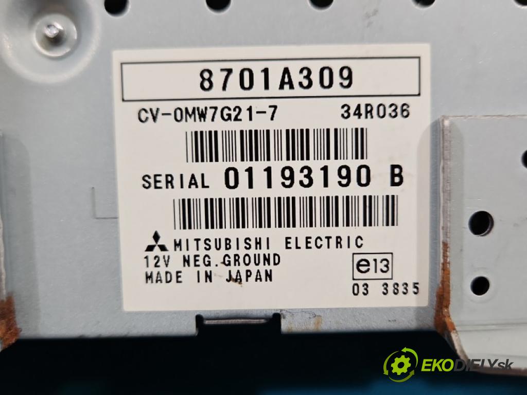 Mitsubishi Outlander II 2006-2013 2.0 DI-D 140 hp manual 103 kW 1968 cm3 5- Zesilovač: 8701A309 (Zesilovač)