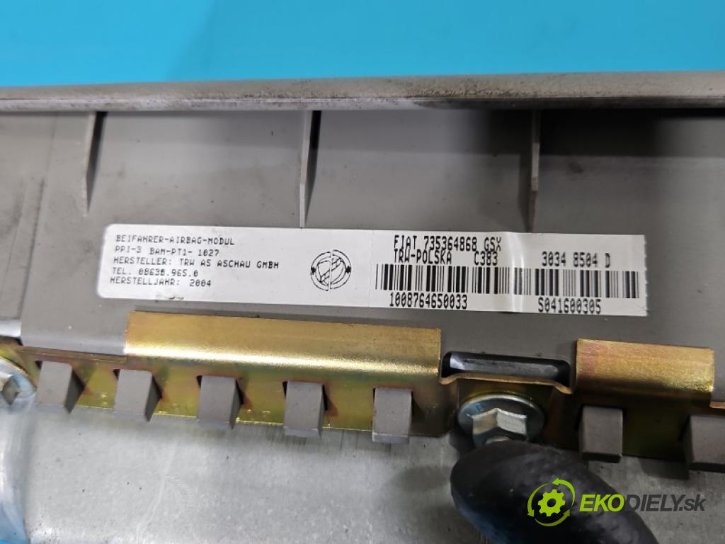 Fiat Panda II 2003-2012 1.2 8V 60 HP manual 44 kW 1242 cm3 5- airbag vzduchové soubor: