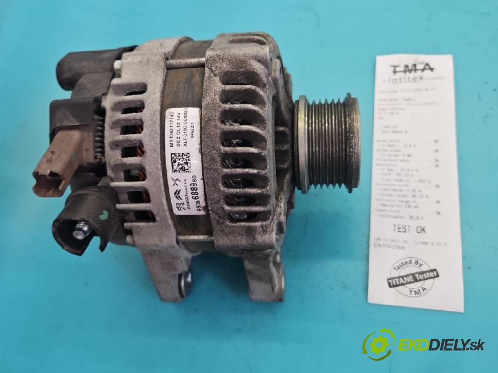 Opel Mokka B 2020- 1.5 cdti 110 hp manual 81 kW 1499 cm3 5- Alternator 9835688980 (Alternátor)