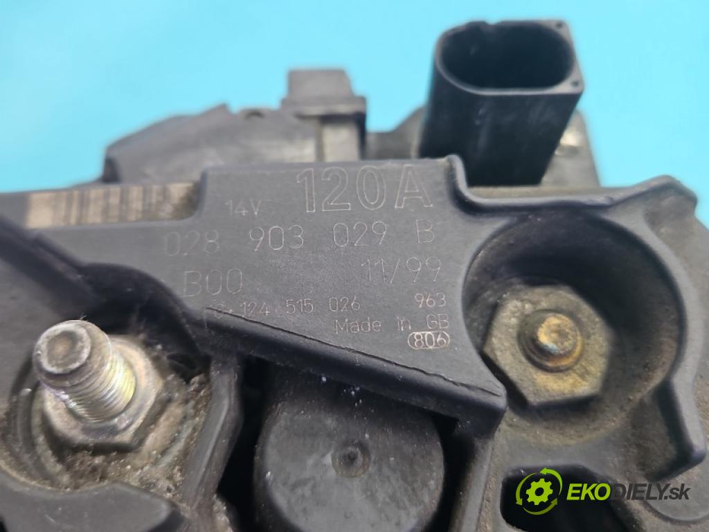 Vw Passat B5 1995-2005 1.9 tdi 90 hp manual 66 kW 1896 cm3 5- Alternator 028903029B (Alternátor)