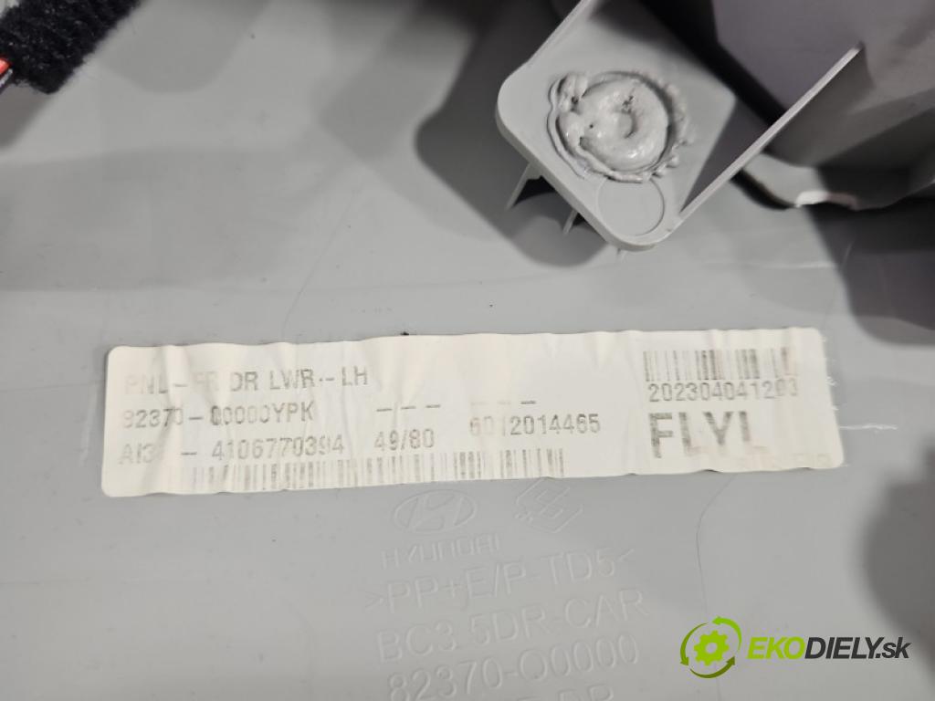 Hyundai i20 III 2020- 1.0 T 100 HP manual 73.5 kW 998 cm3 5- Čalounictví: dvere predné ľavé 82370-Q0000