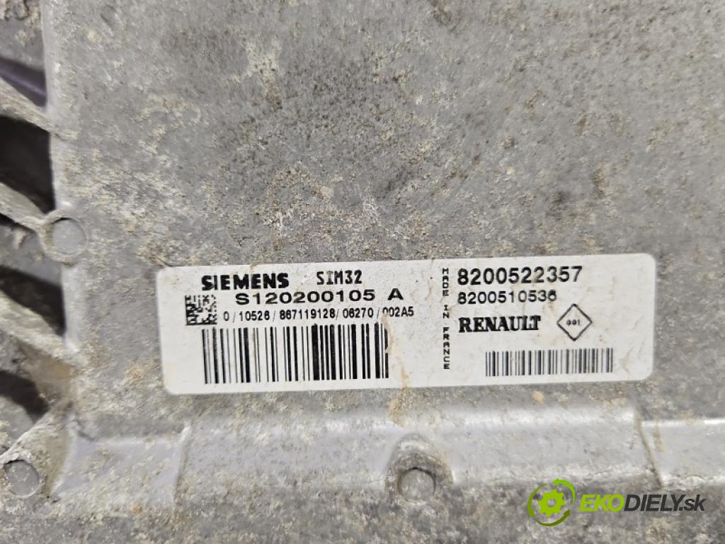 Renault Clio III 2005-2012 1.2 16V 65 hp manual 48 kW 1149 cm3 3- řídící jednotka motoru 8200522357