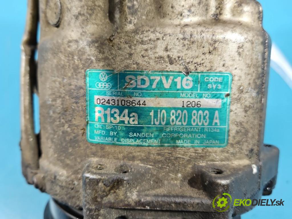 Vw Golf IV 1997-2003 1.9 tdi 110 HP manual 81 kW 1896 cm3 5- Kompresor: klimatizácie 1J0820803A (Kompresor klimatizácie)
