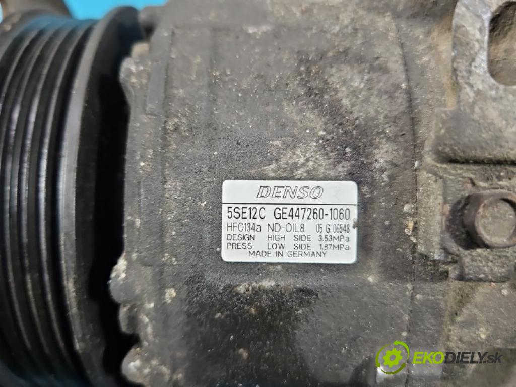 Toyota Corolla Verso II 2004-2009 2.0 D4D 116 hp manual 85 kW 1995 cm3 5- Kompresor: klíma 447260-1060 (Kompresor klimatizace)