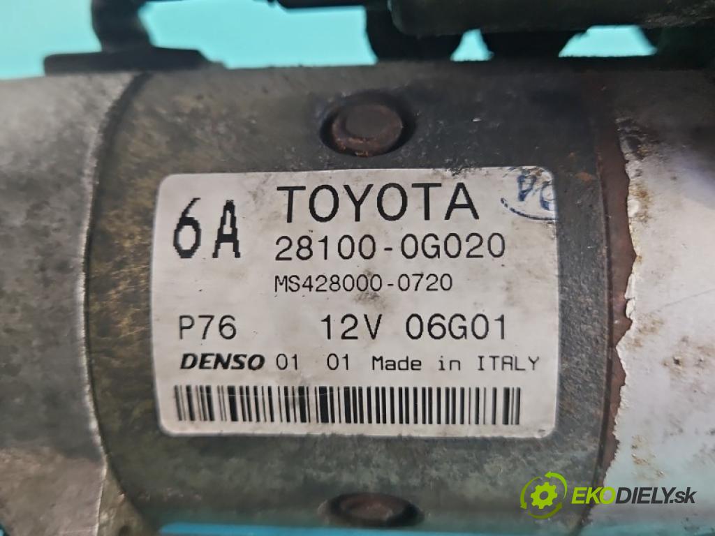 Toyota Corolla Verso II 2004-2009 2.0 D4D 116 hp manual 85 kW 1995 cm3 5- startér: 28100-0G020 (Startér)