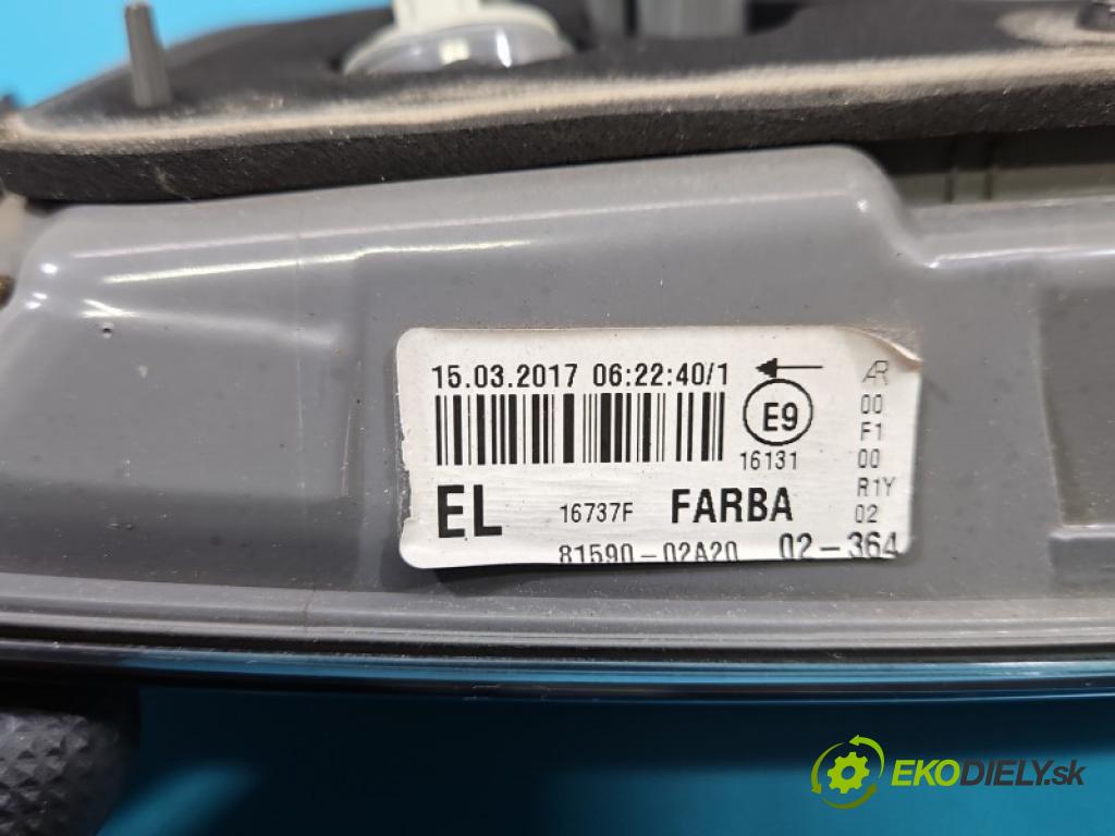 Toyota Corolla E16/E18  2013-2019 1.6 16V 132  HP automatic 97 kW 1598 cm3 4- svetlo / reflektor zadné ľavé kufrové dvere 81590-02A20