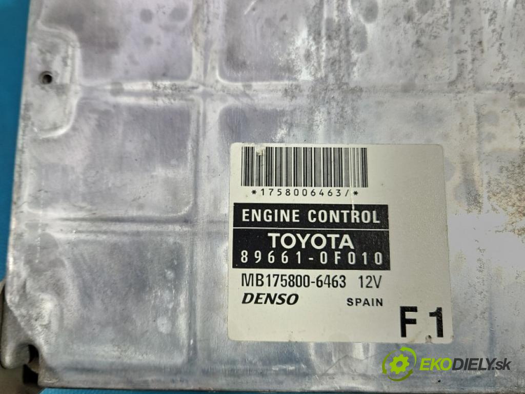 Toyota Corolla Verso II 2004-2009 2.0 D4D 116 hp manual 85 kW 1995 cm3 5- řídící jednotka motoru 89661-0F010