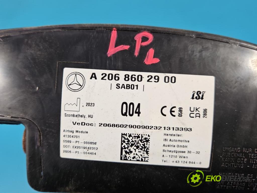 Mercedes C W206 2021- 1.5 T 254915 170 HP automatic 125 kW 1496 cm3 4- airbag vzduch: kreslo: A2068602900