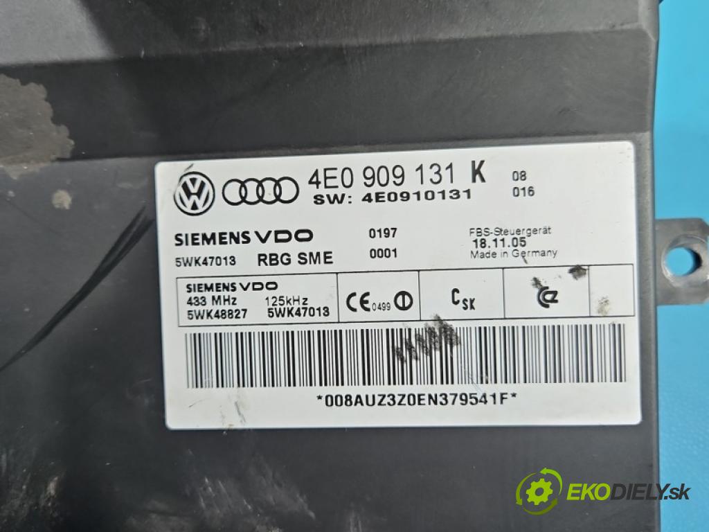 Audi A8 D3 2002-2009 4.2 tdi 326KM automatic 240 kW 4134 cm3 4- riadiaca jednotka ostatné 4E0909131K