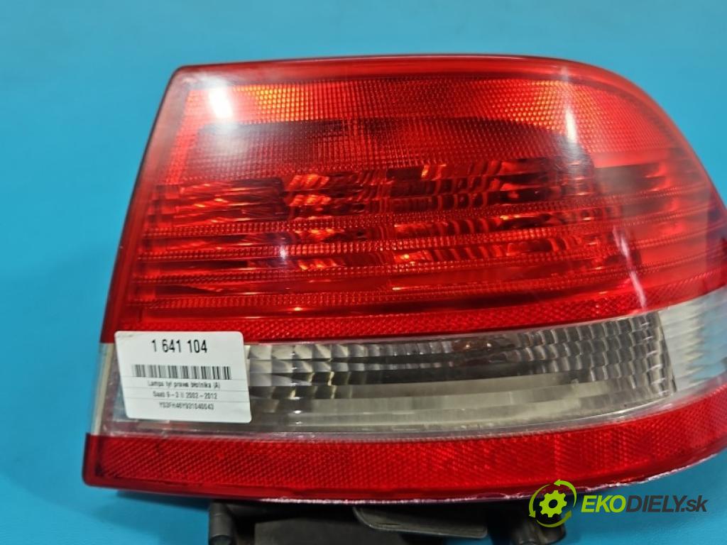 Saab 9-3 II 2002-2012 2.0 T 209KM manual 154 kW 1998 cm3 4- svetlo / reflektor zadné pravé blatník 12785761