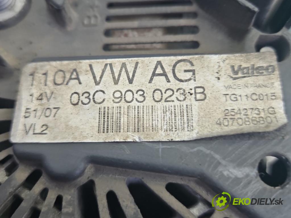 Vw Golf V 2003-2009 1.4 TSI 140 hp manual 103 kW 1390 cm3 5- Alternator 03C903023B (Alternátor)
