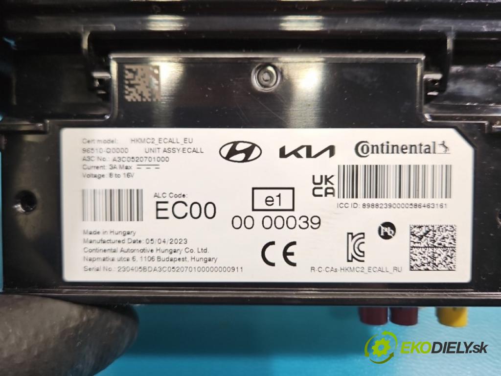 Hyundai i20 III 2020- 1.0 T 100 HP manual 73.5 kW 998 cm3 5- riadiaca jednotka ostatné 96510-Q0000