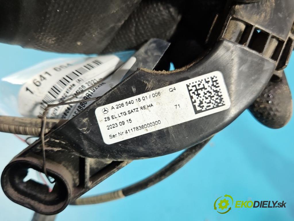 Mercedes C W206 2021- 1.5 T 254915 170 HP automatic 125 kW 1496 cm3 4- Zväzok: ostatné A2065401801