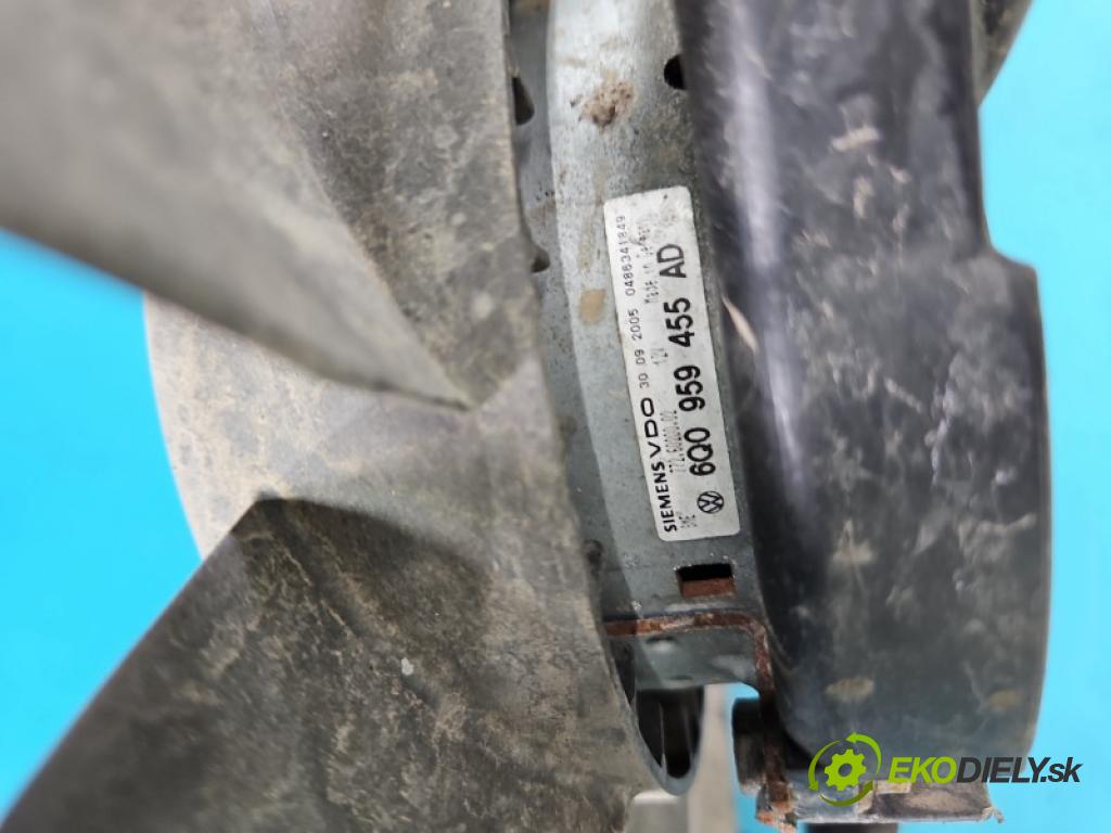 Skoda Fabia I 1999-2007 1.2 6V 54 hp manual 40 kW 1198 cm3 5- ventilátor chladič 6Q0959455AD