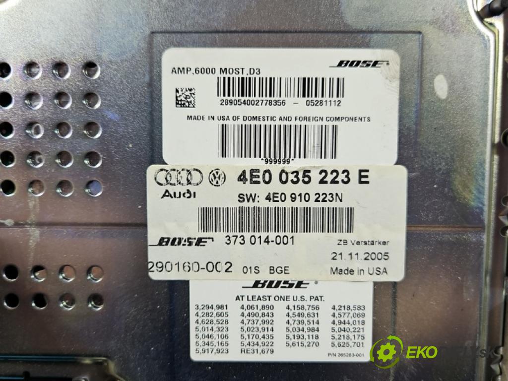 Audi A8 D3 2002-2009 4.2 tdi 326KM automatic 240 kW 4134 cm3 4- Zesilovač: 4E0035223E (Zosilňovač)