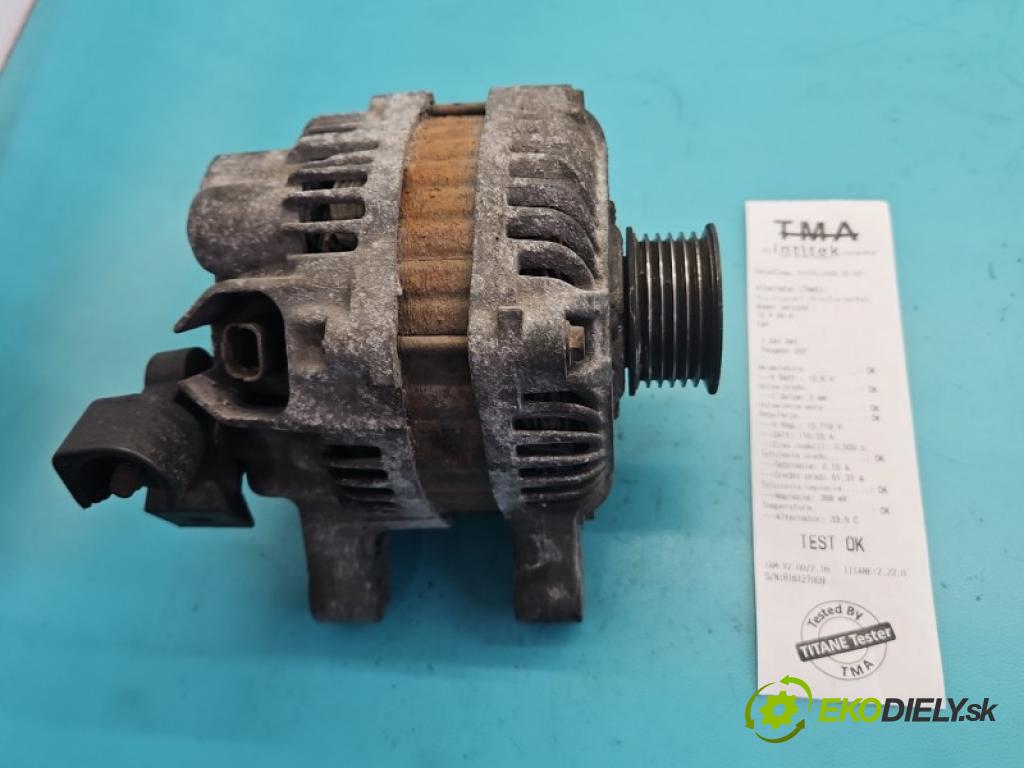 Peugeot 207 1.4 8V 73 hp manual 54 kW 1360 cm3 3- Alternator 9660055080 (Alternátor)