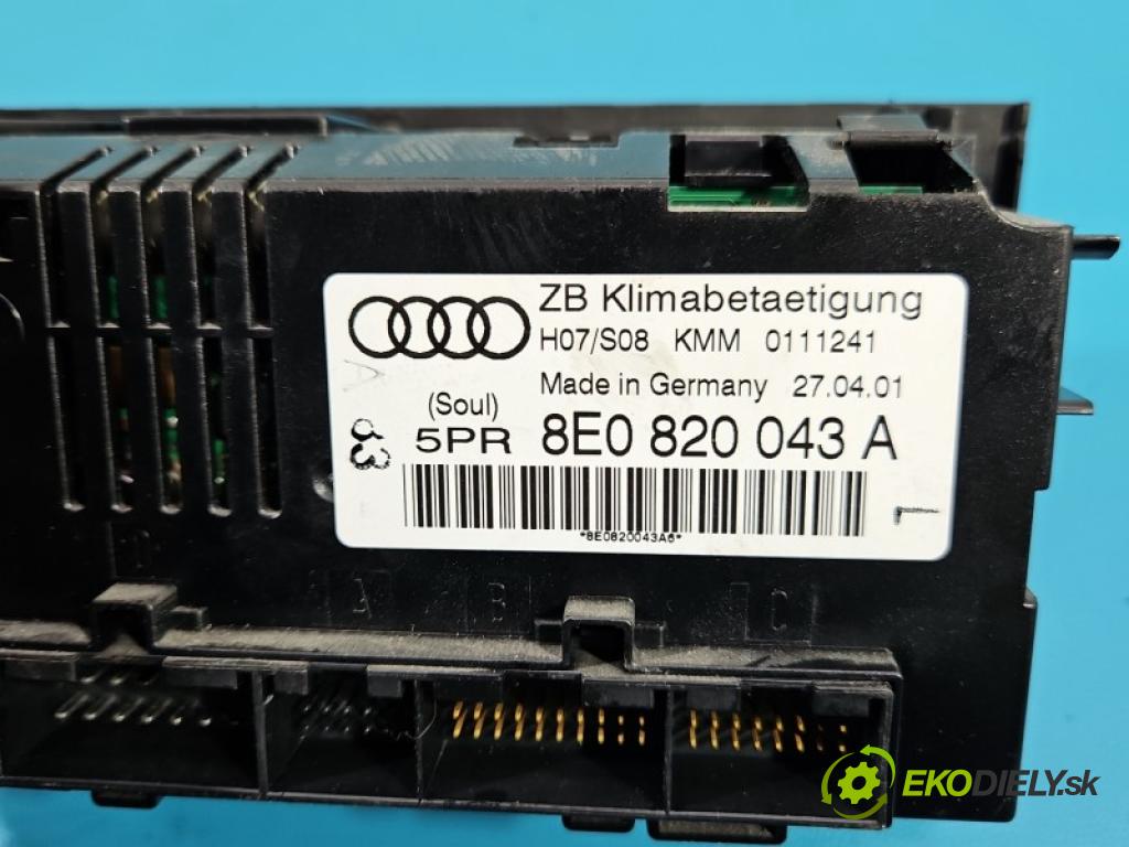 Audi A4 B6 2000-2004 1.8 T 150 HP manual 110 kW 1781 cm3 4- panel kúrenia 8E0820043A
