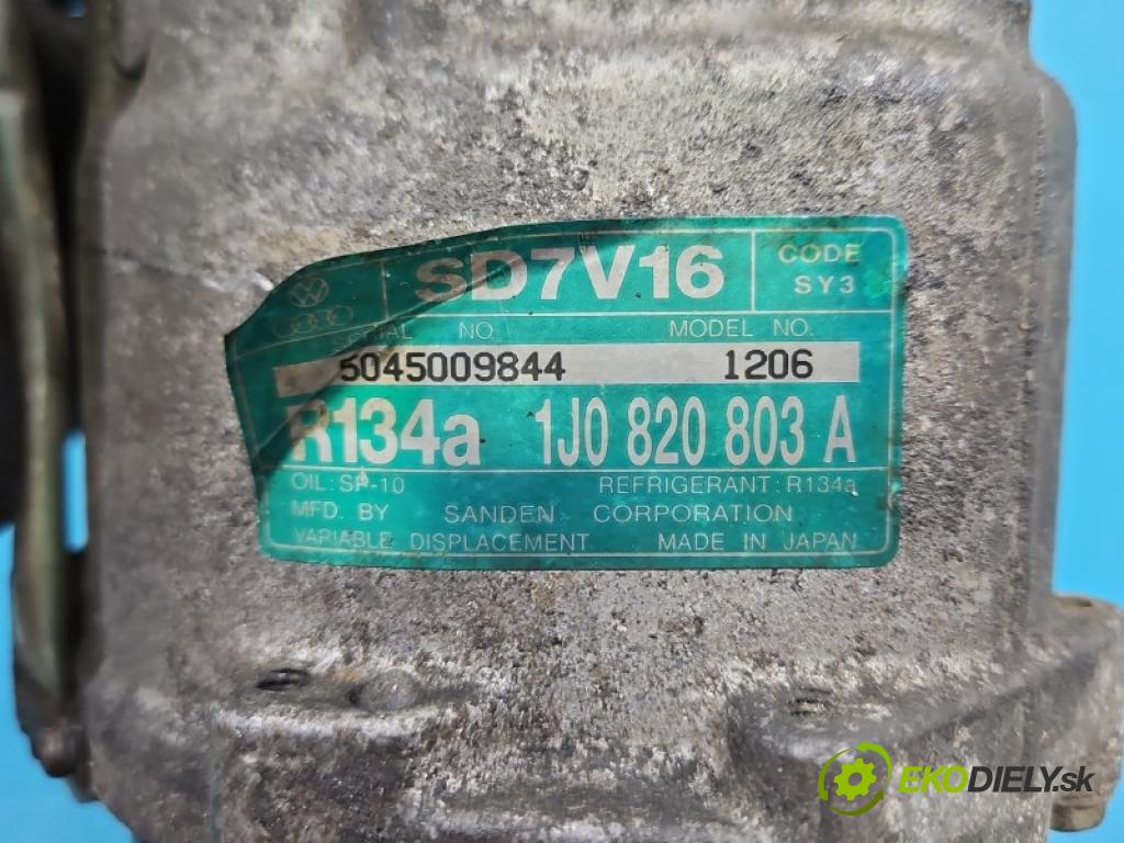 Vw Golf IV 1997-2003 1.6 8V 101 HP manual 74 kW 1595 cm3 5- Kompresor: klimatizácie 1J0820803A (Kompresor klimatizácie)