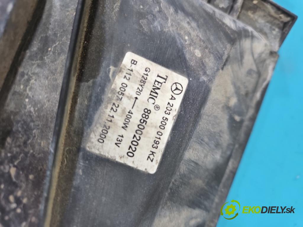 Mercedes C W203 2000-2007 2.0 8V 129 hp manual 95 kW 1998 cm3 4- ventilátor chladič A2035000193