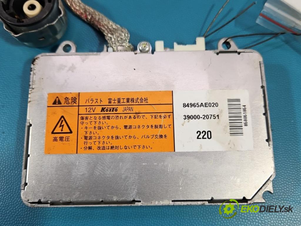 Subaru Outback III 2003-2009 2.0 boxer 150 hp manual 110 kW 1998 cm3 5- měnič xenon 39000-20751 (Řídící jednotka xenonu)