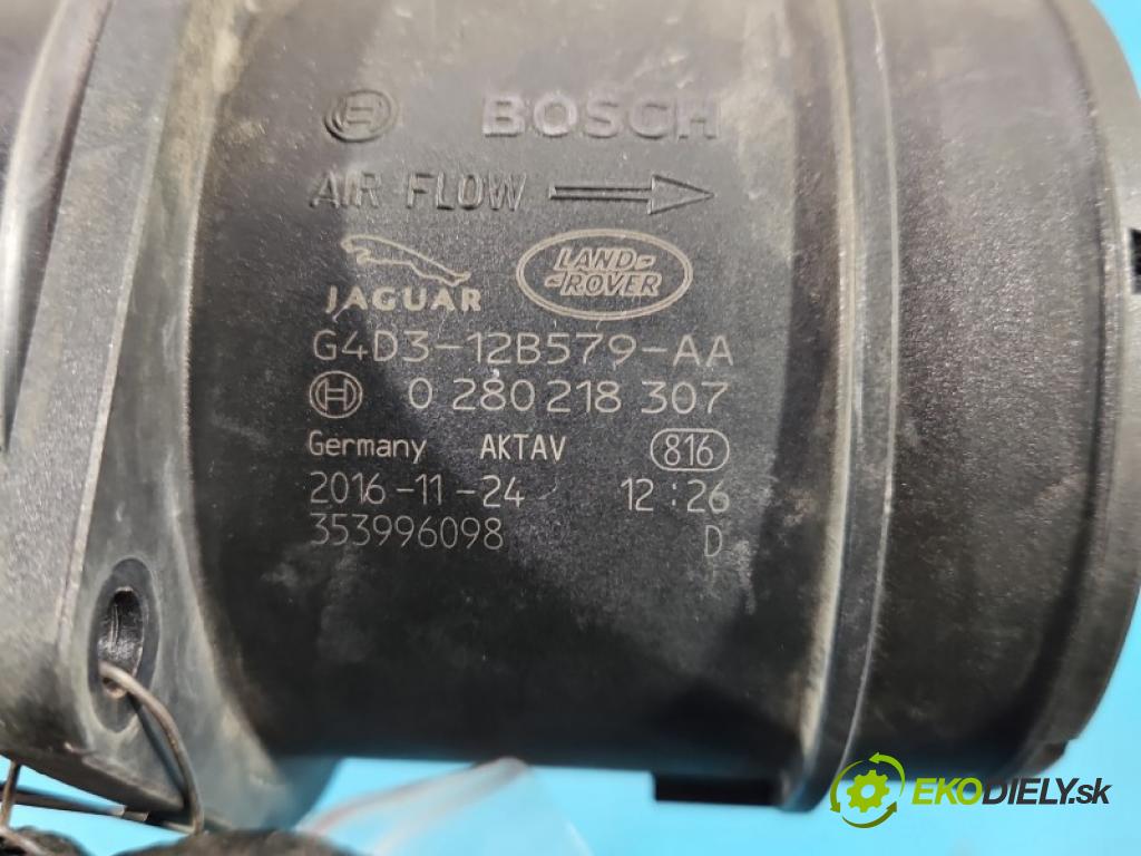 Jaguar F-Pace 16- 2.0d 179KM manual 132 kW 1999 cm3 5- váha vzduchu G4D3-12B579-AA (Snímač hmotnosti vzduchu)