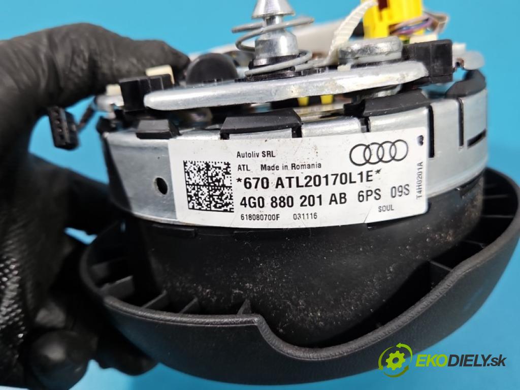 Audi A6 C7 2011-2018 3.0 TFSI 333KM: automatic 245 kW 2995 cm3 4- airbag vzduch: Řidiči: 4G0880201AB (Airbag)