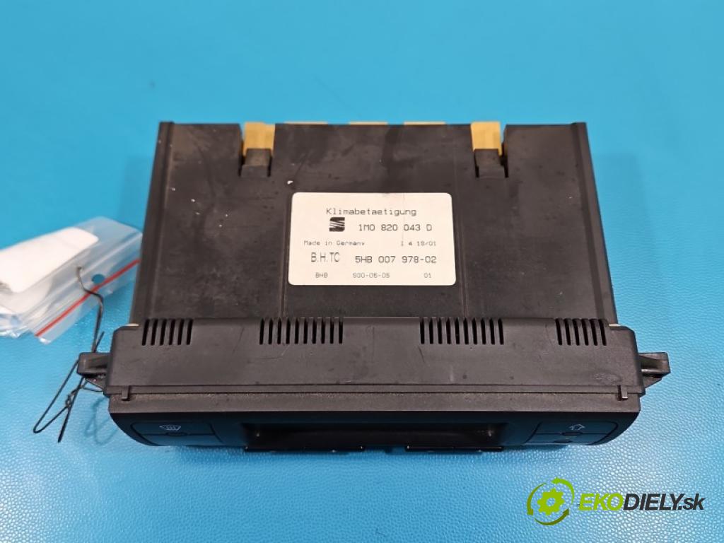 Seat Leon I 1999-2005 1.9 tdi 110 HP manual 81 kW 1896 cm3 5- panel kúrenia 1M0820043D