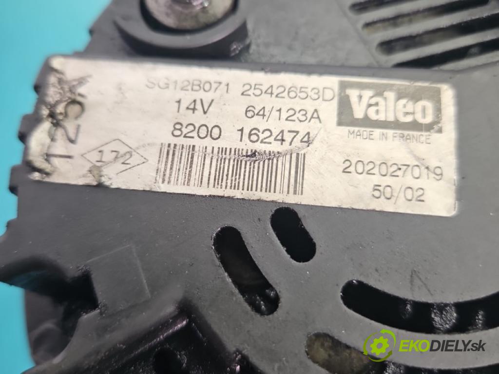 Renault Master II 1998-2010 2.2 dci 90 hp manual 66 kW 2188 cm3 5- Alternator 8200162474 (Alternátor)