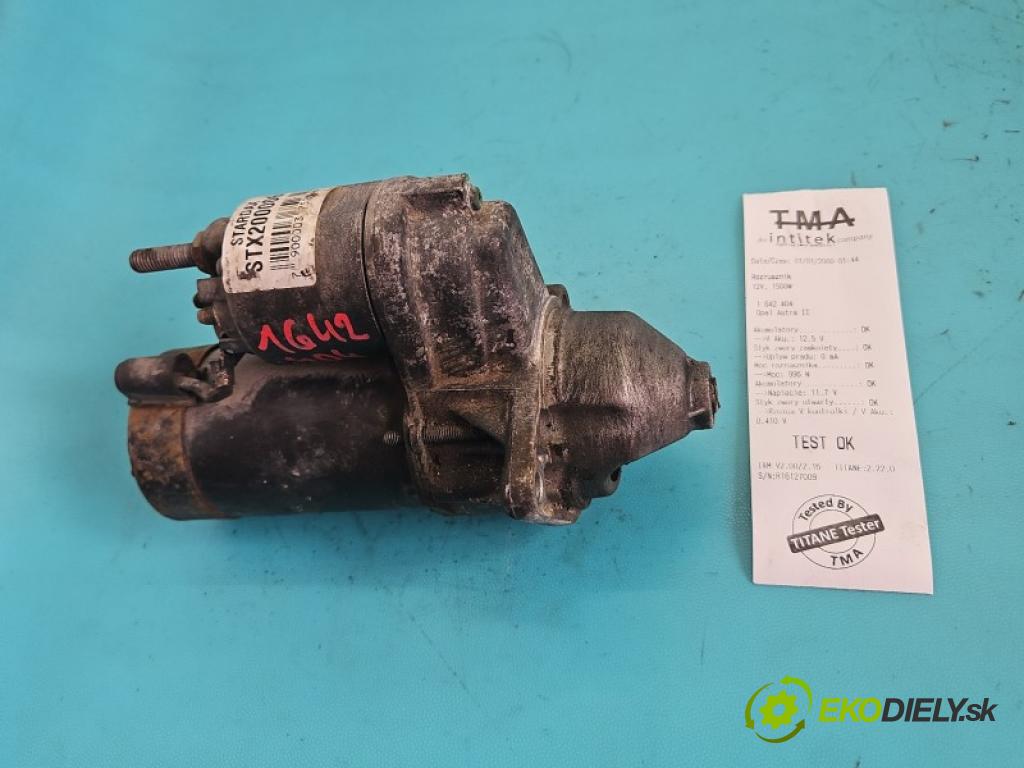 Opel Astra II 1998-2009 1.4 16V 90 hp manual 66 kW 1399 cm3 5- startér:  (Startér)