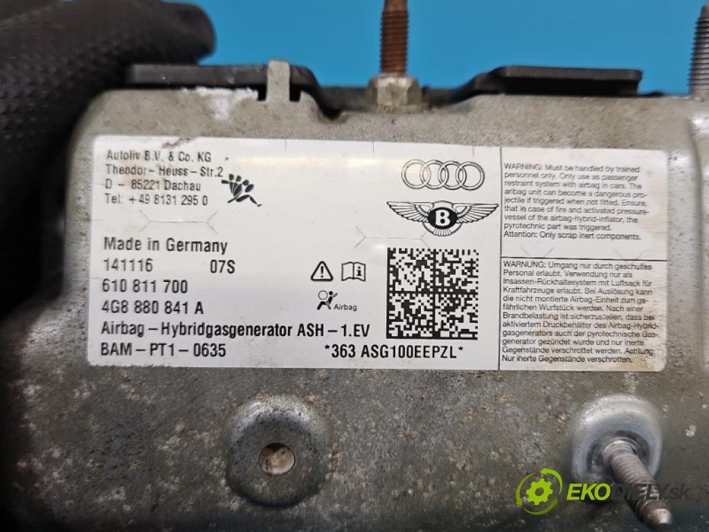 Audi A6 C7 2011-2018 3.0 TFSI 333KM: automatic 245 kW 2995 cm3 4- airbag vzduch: 4G8880841A