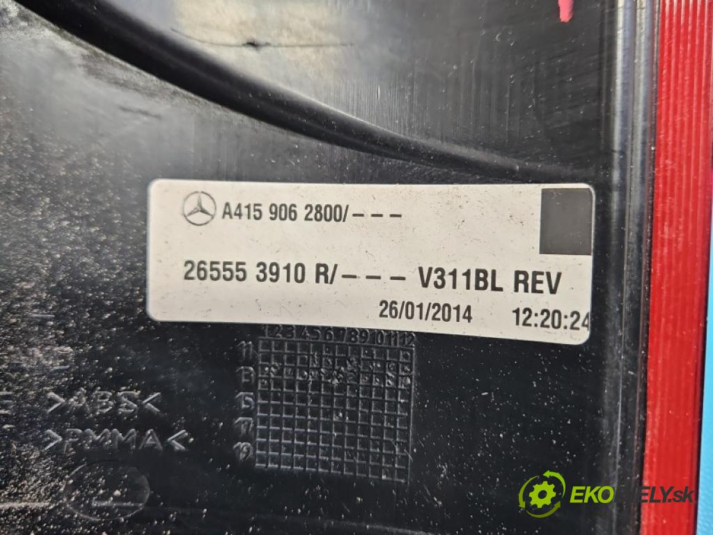 Mercedes Citan W415 2012- 1.5 cdi 90 HP manual 66 kW 1461 cm3 5- svetlo / reflektor zadné ľavé blatník 265553910R