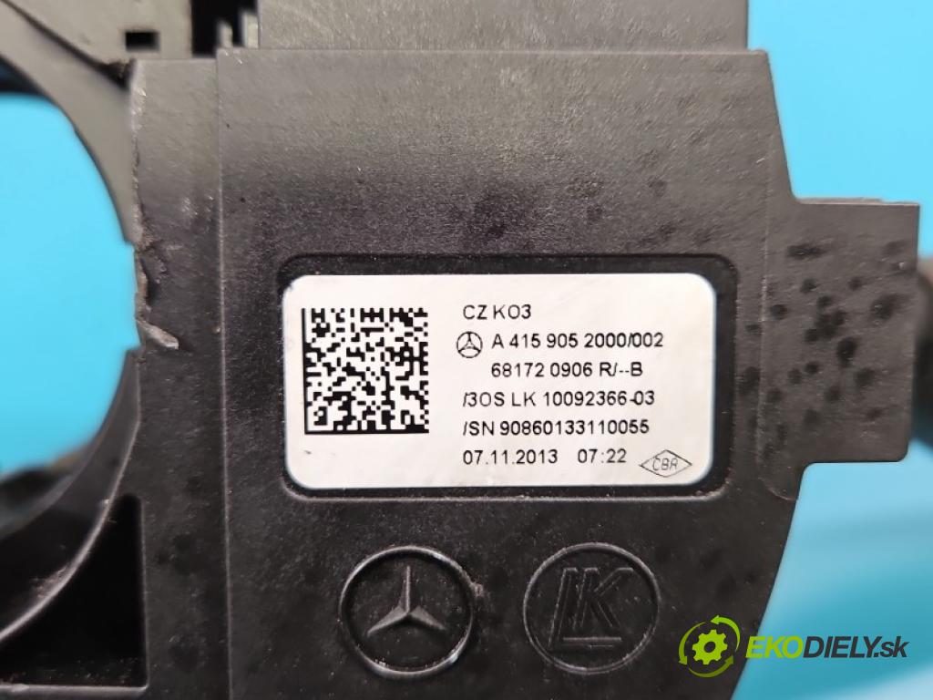 Mercedes Citan W415 2012- 1.5 cdi 90 hp manual 66 kW 1461 cm3 5- Přepínač sdružený A4159052000 (Páčky pod volantem)