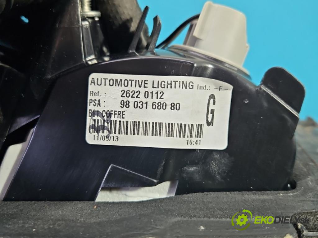 Citroen DS5 2011-2015 1.6 THP 156 HP automatic 115 kW 1598 cm3 5- svetlo / reflektor zadné ľavé kufrové dvere 9803168080