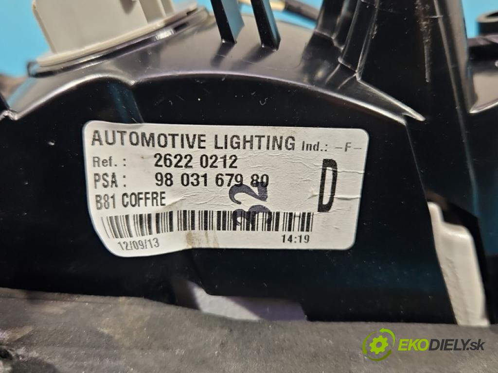 Citroen DS5 2011-2015 1.6 THP 156 HP automatic 115 kW 1598 cm3 5- svetlo / reflektor zadné pravé kufrové dvere 9803167980