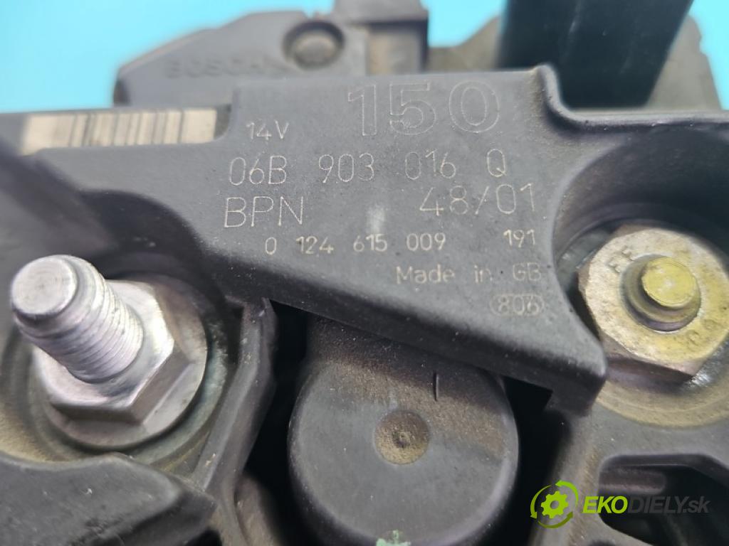 Audi A4 B6 2000-2004 2.0 20V 131 hp manual 96 kW 1984 cm3 4- Alternator 06B903016Q (Alternátor)