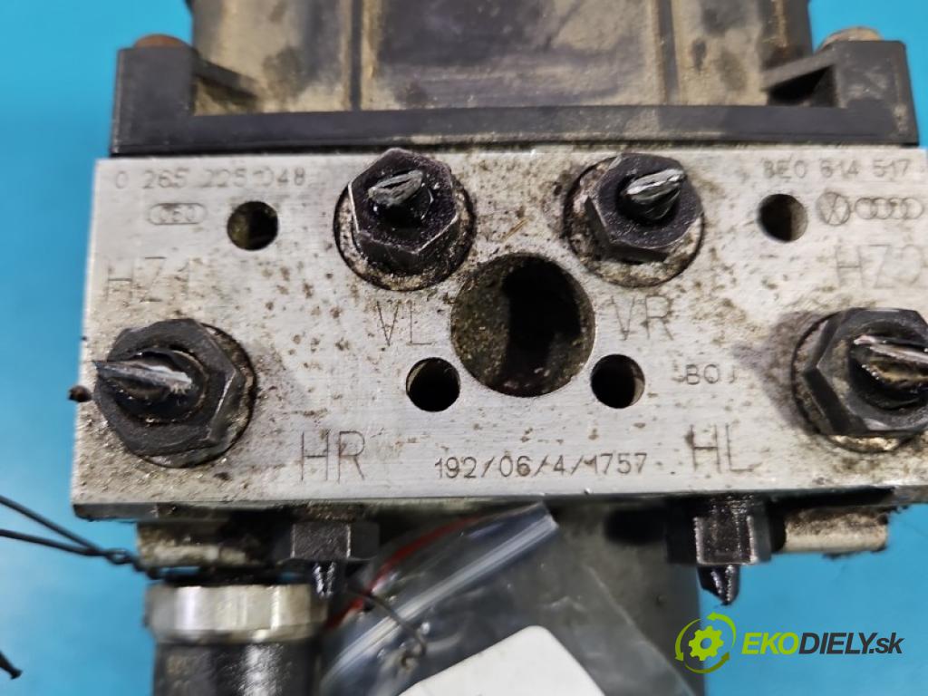 Audi A4 B6 2000-2004 2.0 20V 131 HP manual 96 kW 1984 cm3 4- čerpadlo abs 8E0614517 (Pumpa ABS)