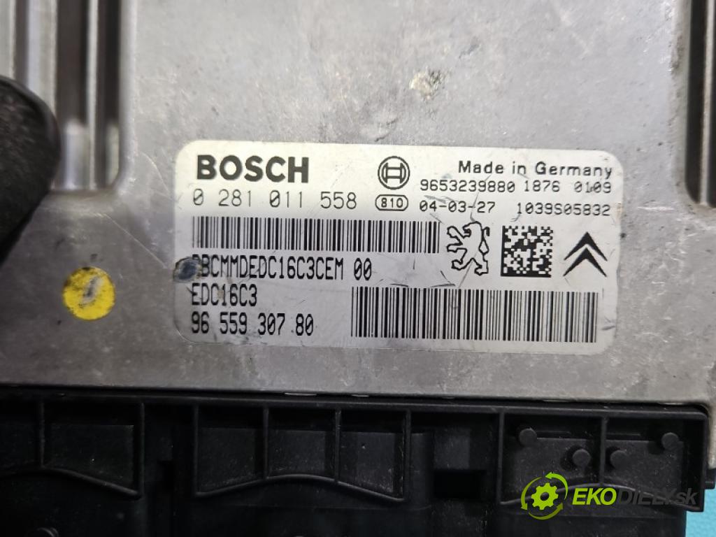 Peugeot 407 1.6 hdi 109 hp manual 80 kW 1560 cm3 4- řídící jednotka motoru 0281011558